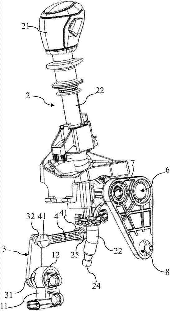 Manual gear shifter, manual gear shifter component and control method thereof