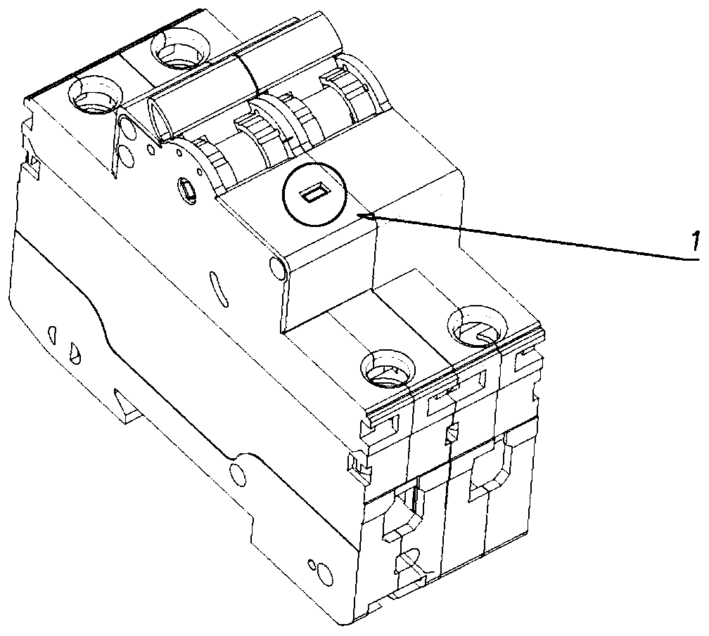 Circuit breaker indicating device and circuit breaker using the same