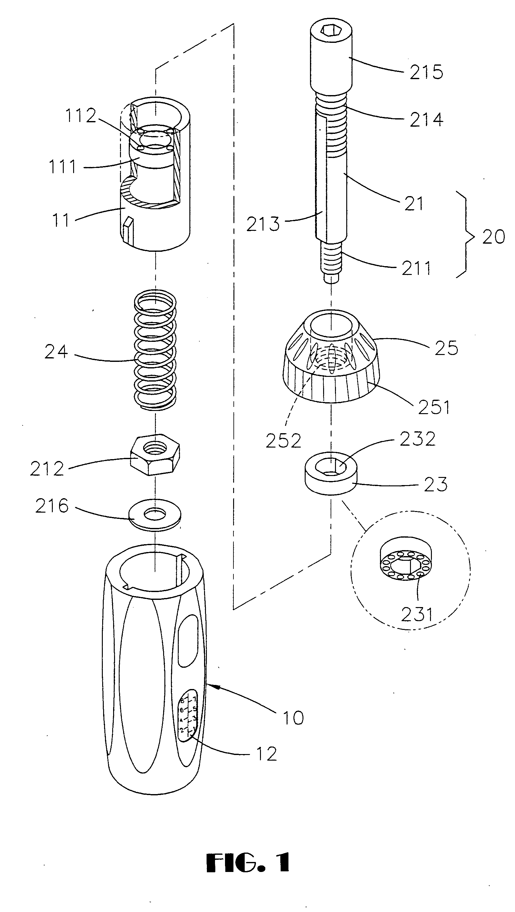 Screwdriver with torque setting mechanism