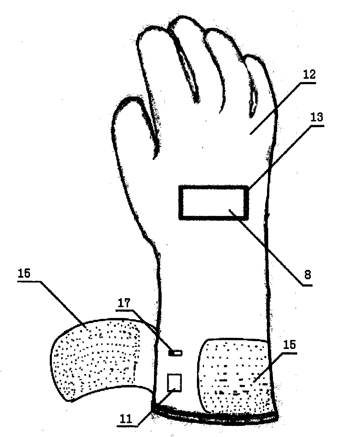 Intelligent temperature measuring glove