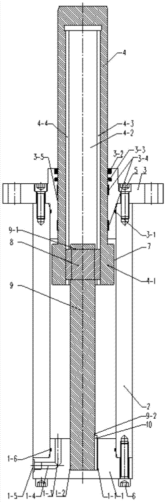 A built-in guide cylinder