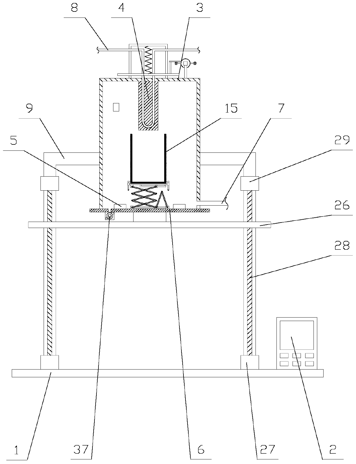 Evaporation condensation device with high collection rate for preparing nano-metal