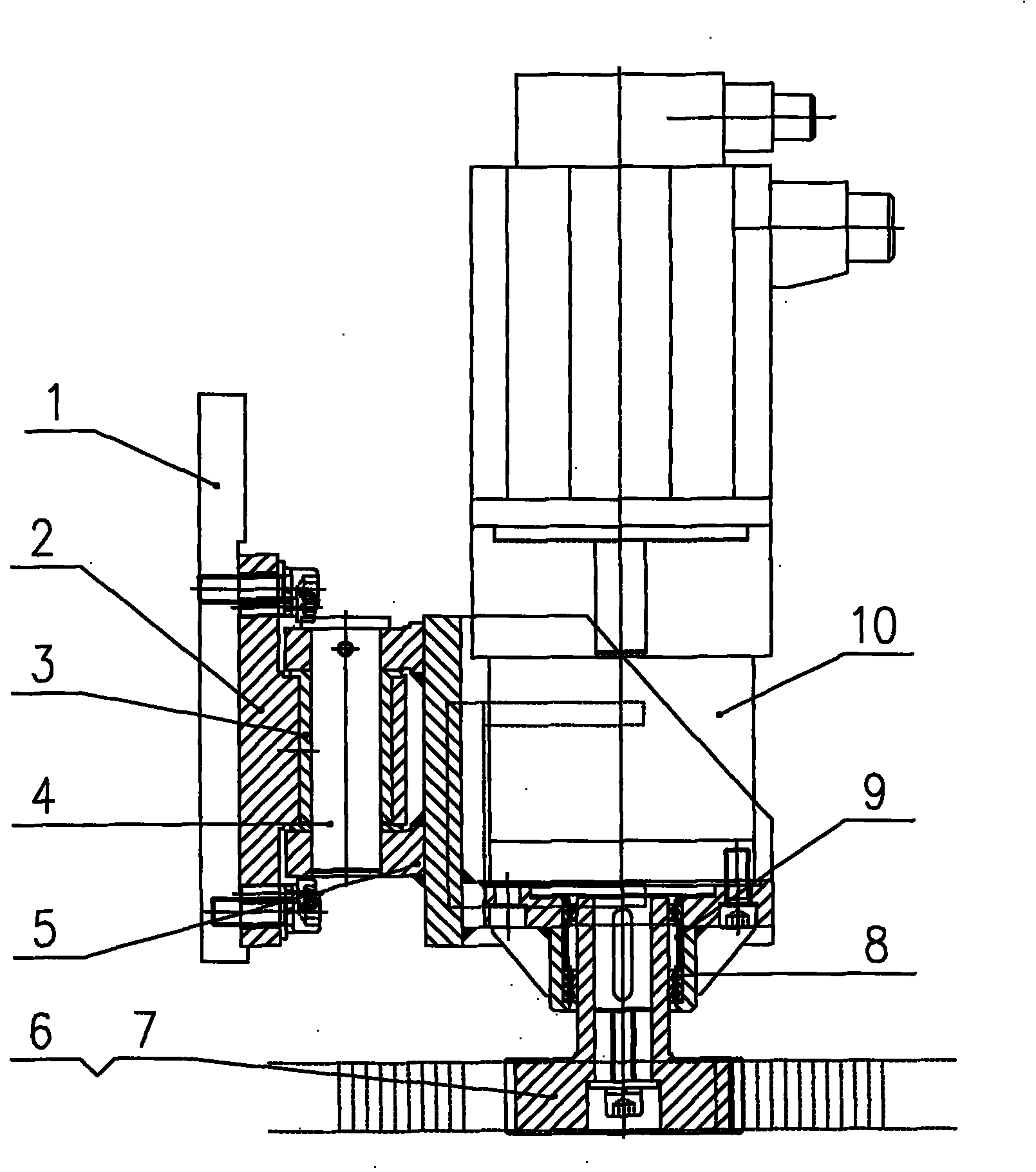 Transmission gap adjusting mechanism of gantry numerical control cutting machine