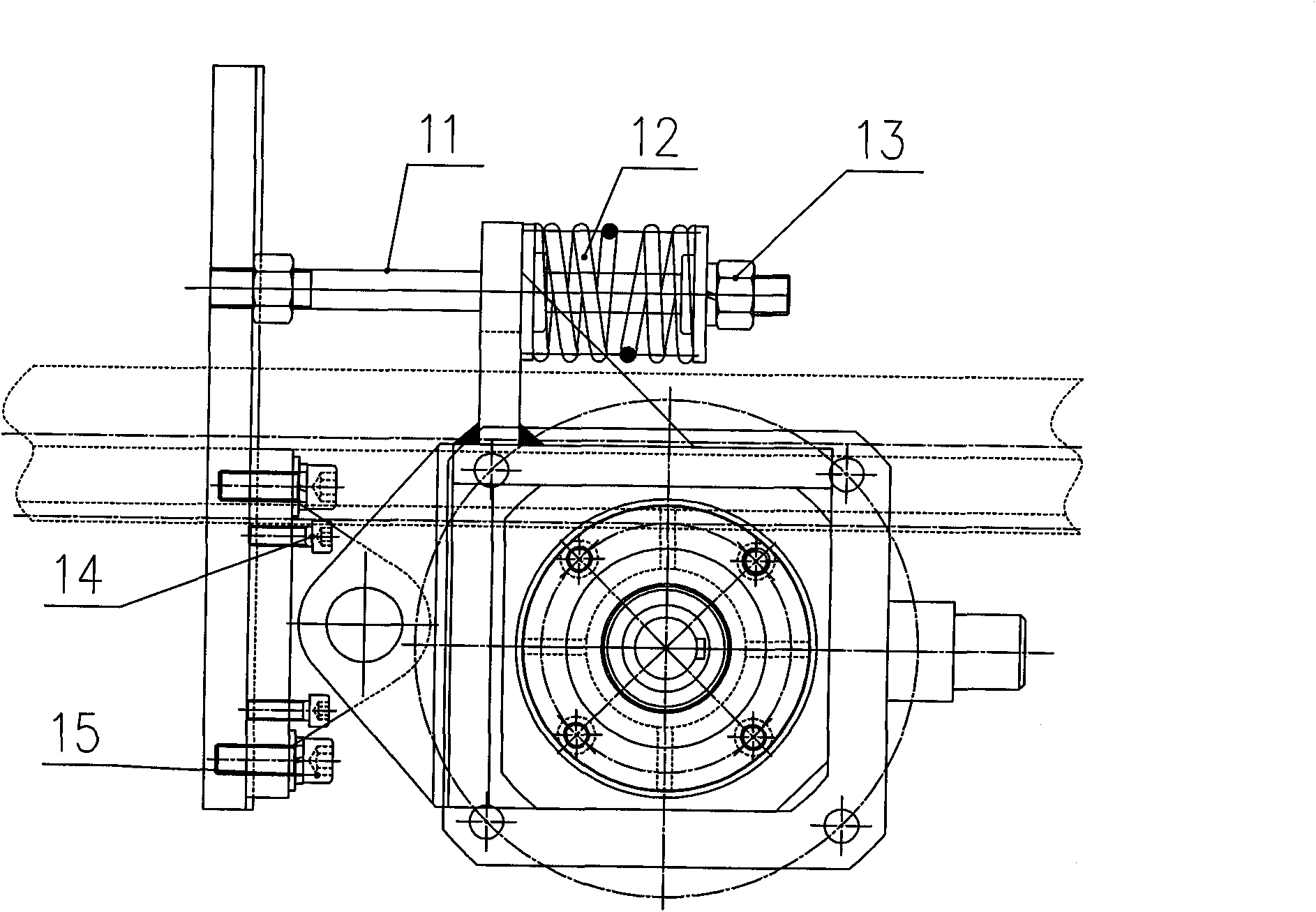 Transmission gap adjusting mechanism of gantry numerical control cutting machine