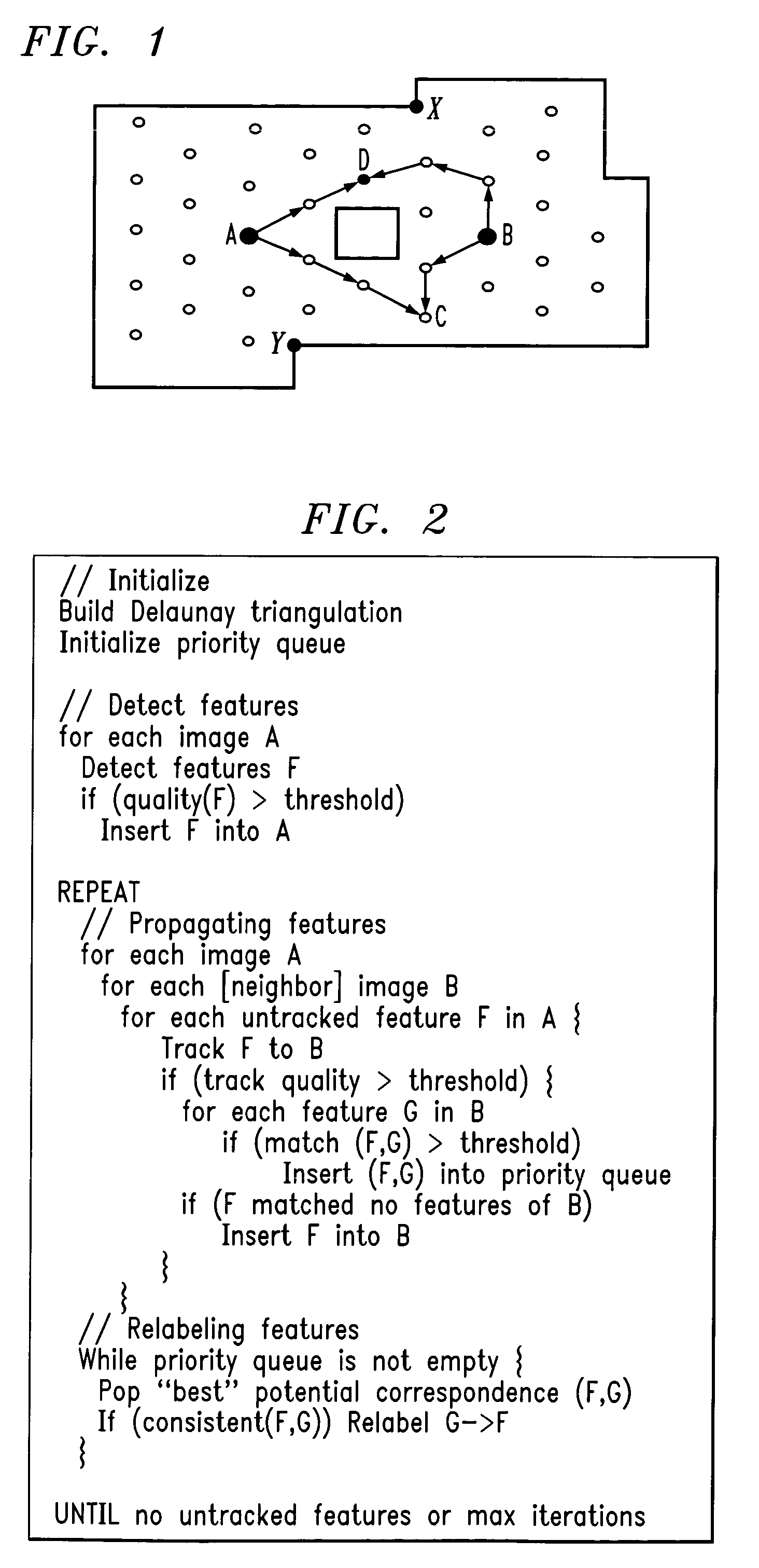 Method and apparatus for finding feature correspondences between images captured in real-world environments