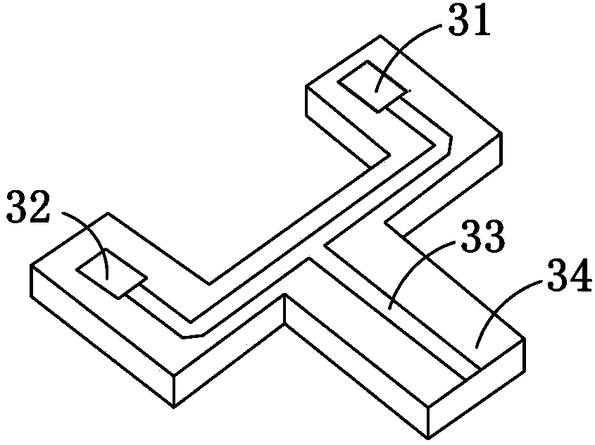Microstrip waveguide double-probe transition structure