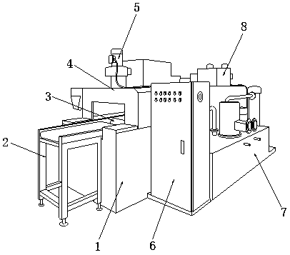 Mechanical chain surface oily matter cleaning equipment for rotating cleaning during meshing