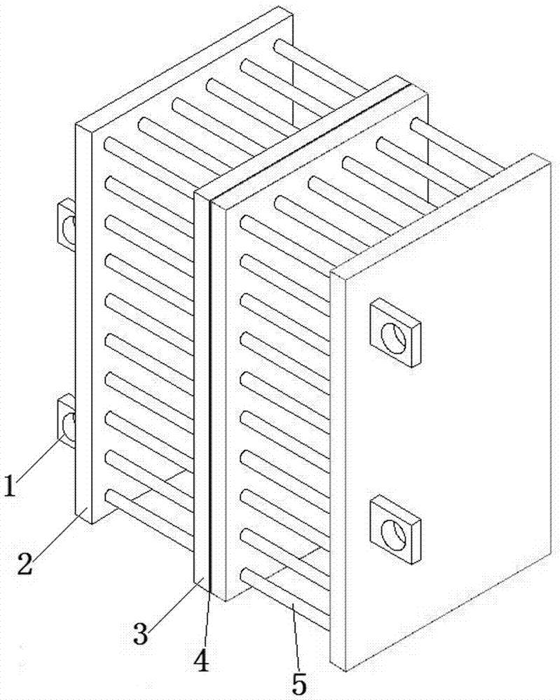 Manufacturing method of magnetic matrix box for vertical ring high-intensity magnetic separator
