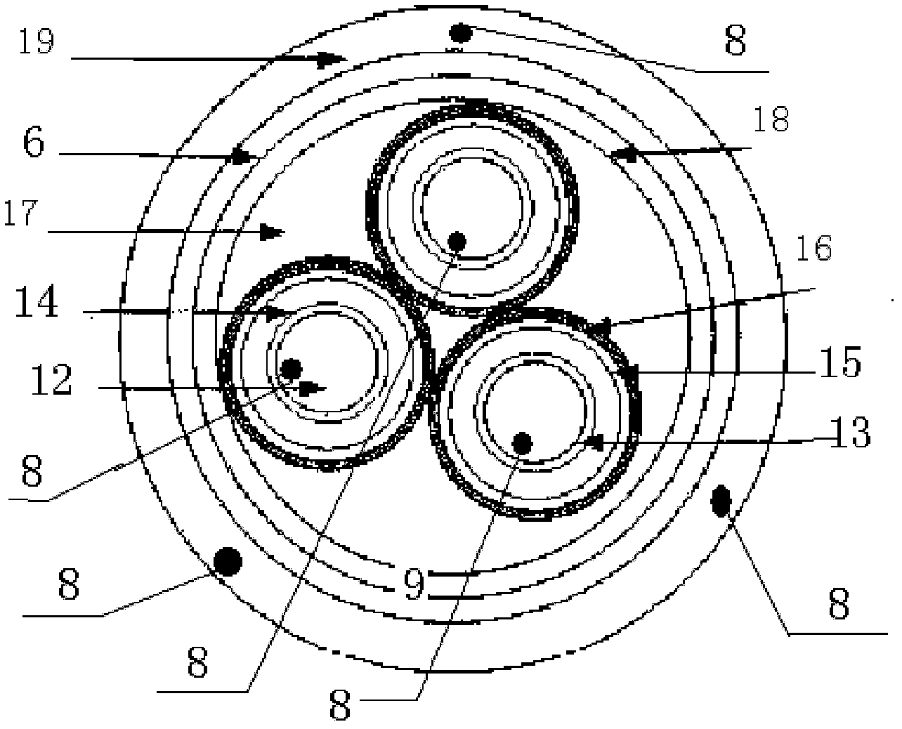 Method and device for embedding optical fiber sensor in intelligent grid power cable