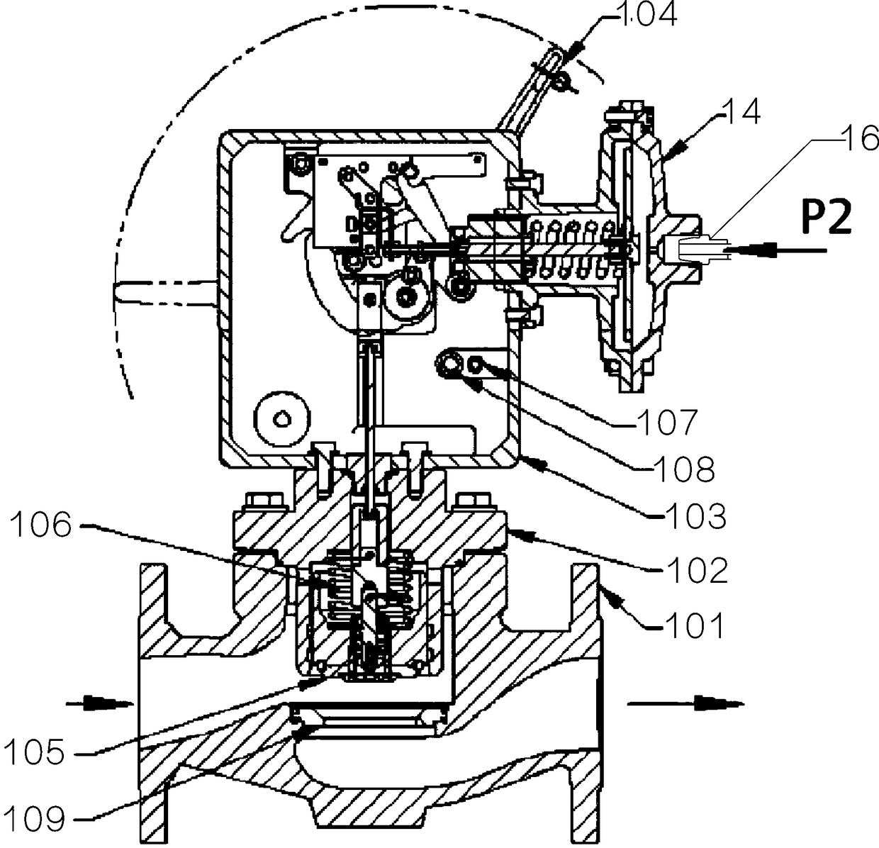 Equipped with a gas pressure regulating system that detects the stable transmission of air pressure