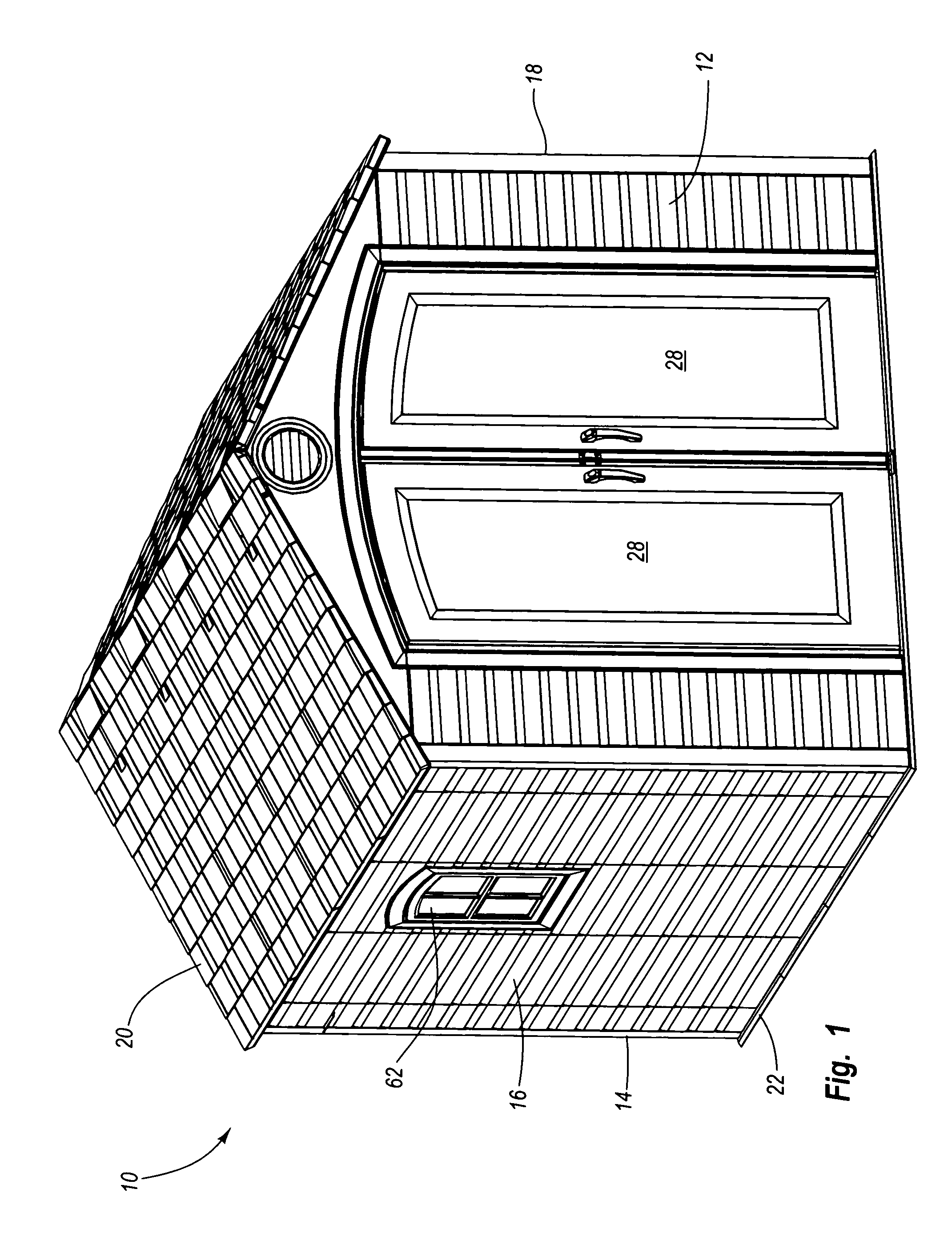 Roof system for a modular enclosure
