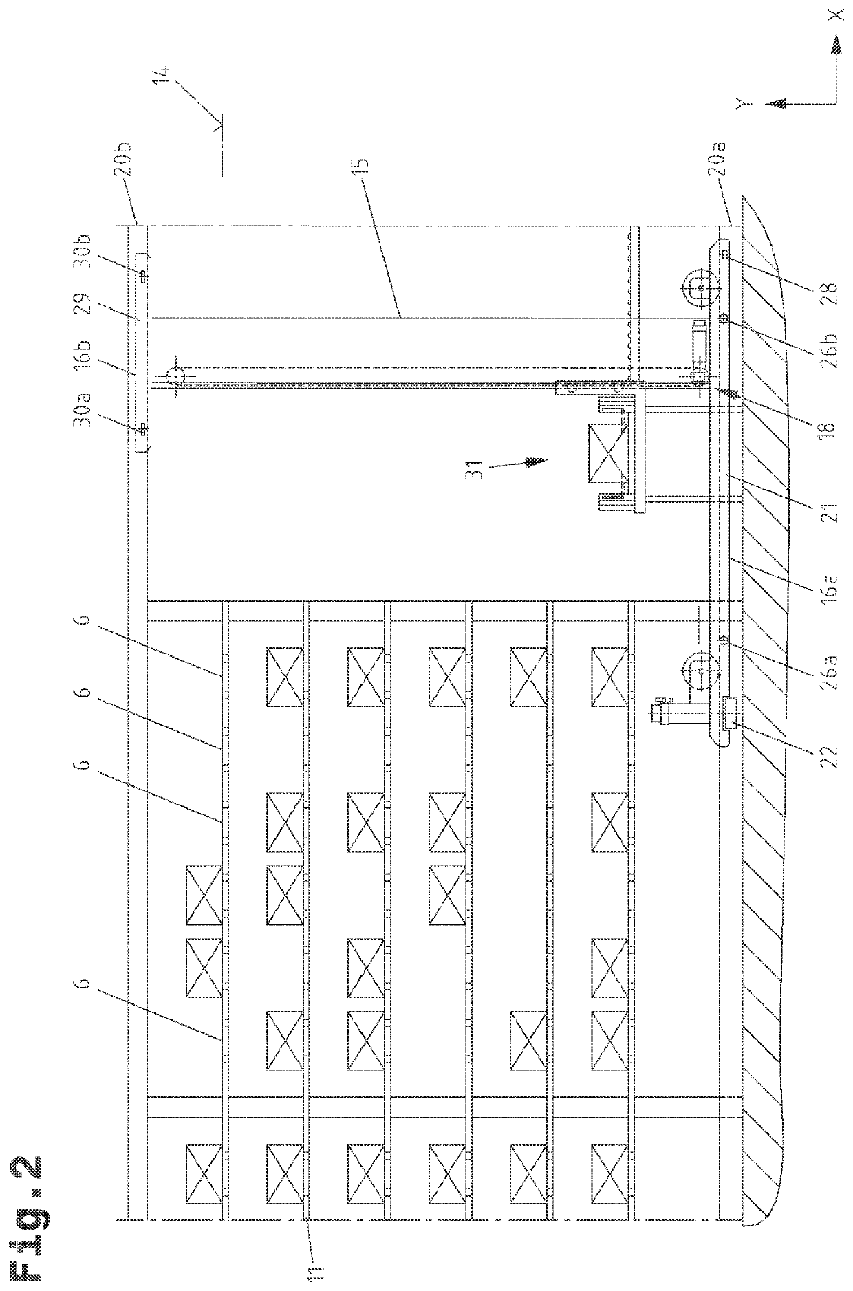 Rail system for a conveying vehicle and storage system