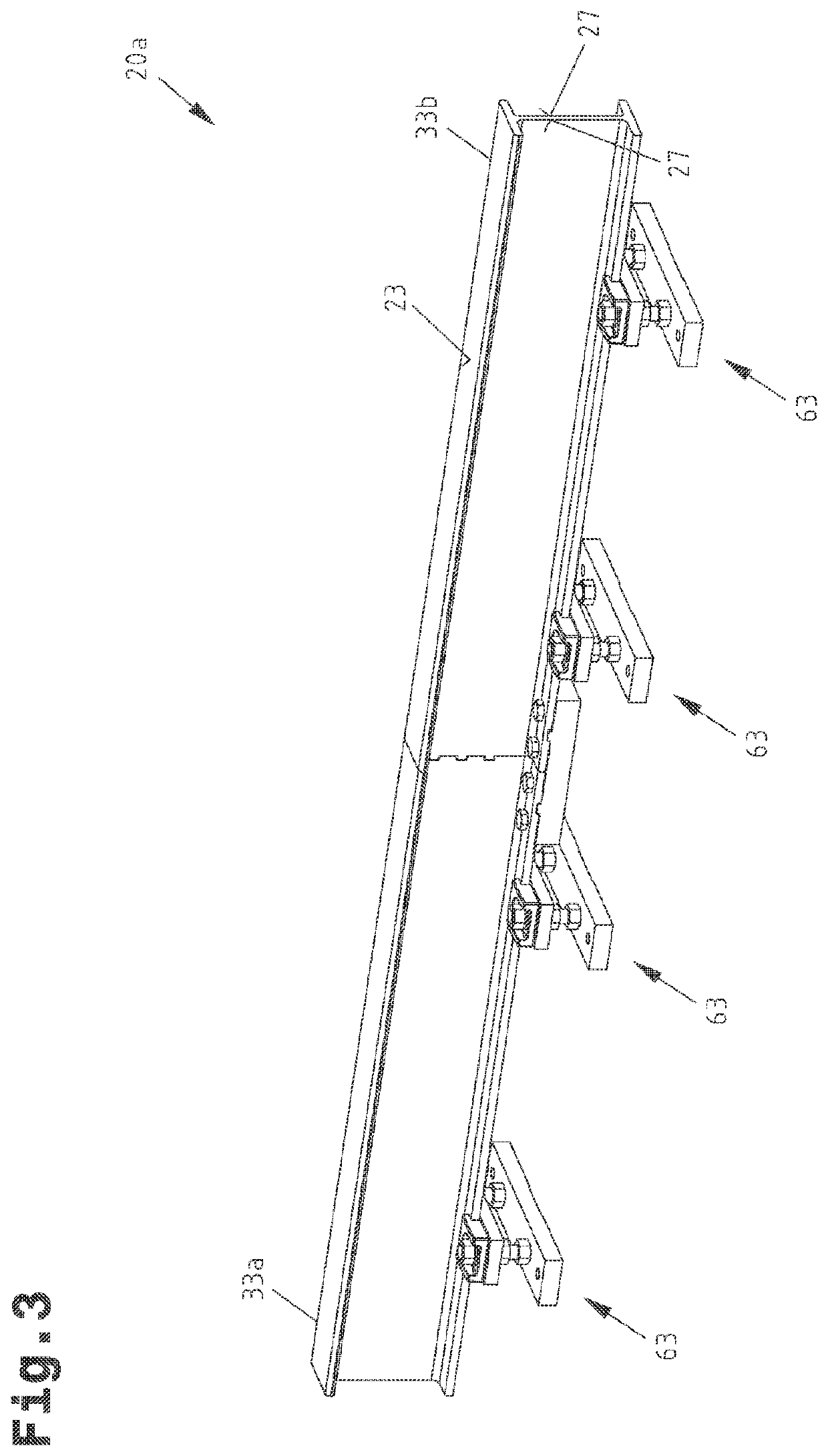 Rail system for a conveying vehicle and storage system