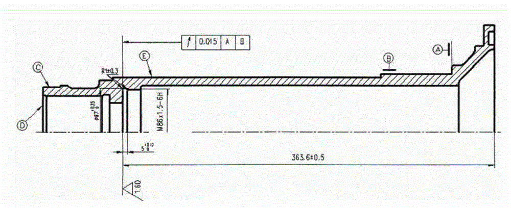 Method for processing titanium alloy sealing deep cavity threads