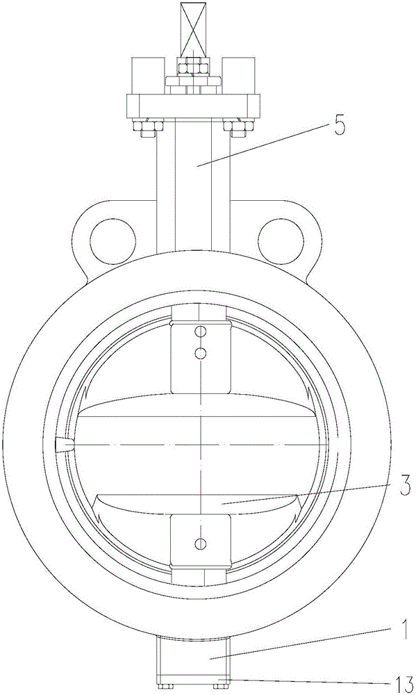 Novel butt clamp butterfly valve