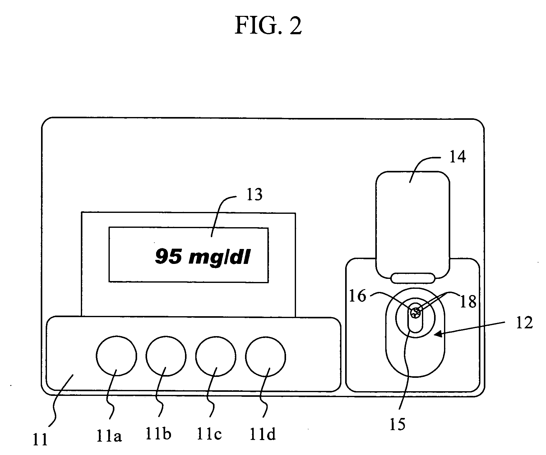 Blood sugar level measuring apparatus