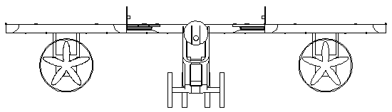 Non-rear-thrust-force type composite wing freight aircraft with turbofan pushing composite auxiliary wings