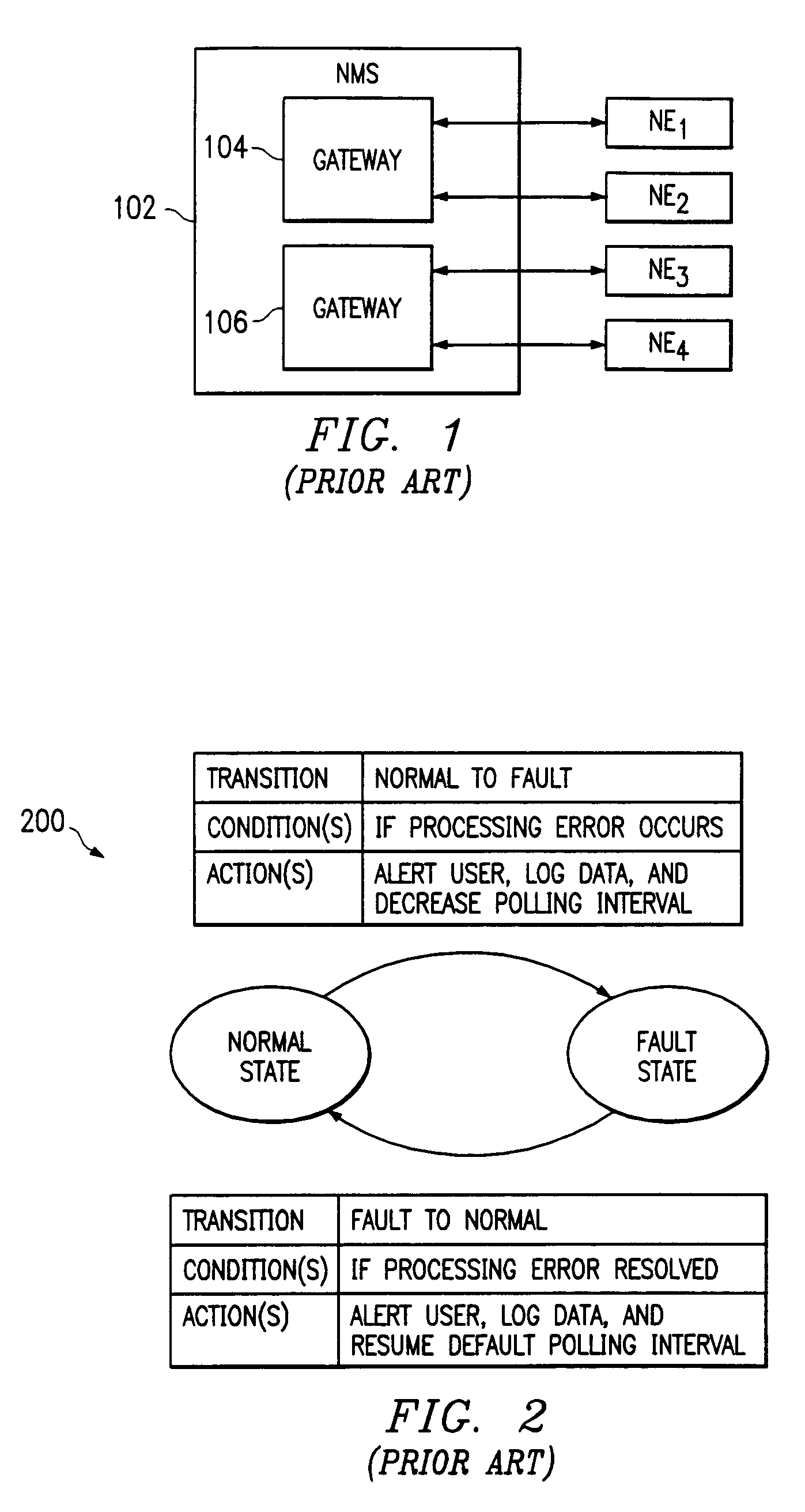 System and method for managing a communication network utilizing state-based polling