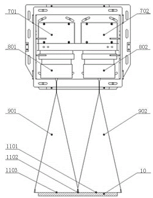 Multi-CCD spliced scanning mechanism and image processing method through same