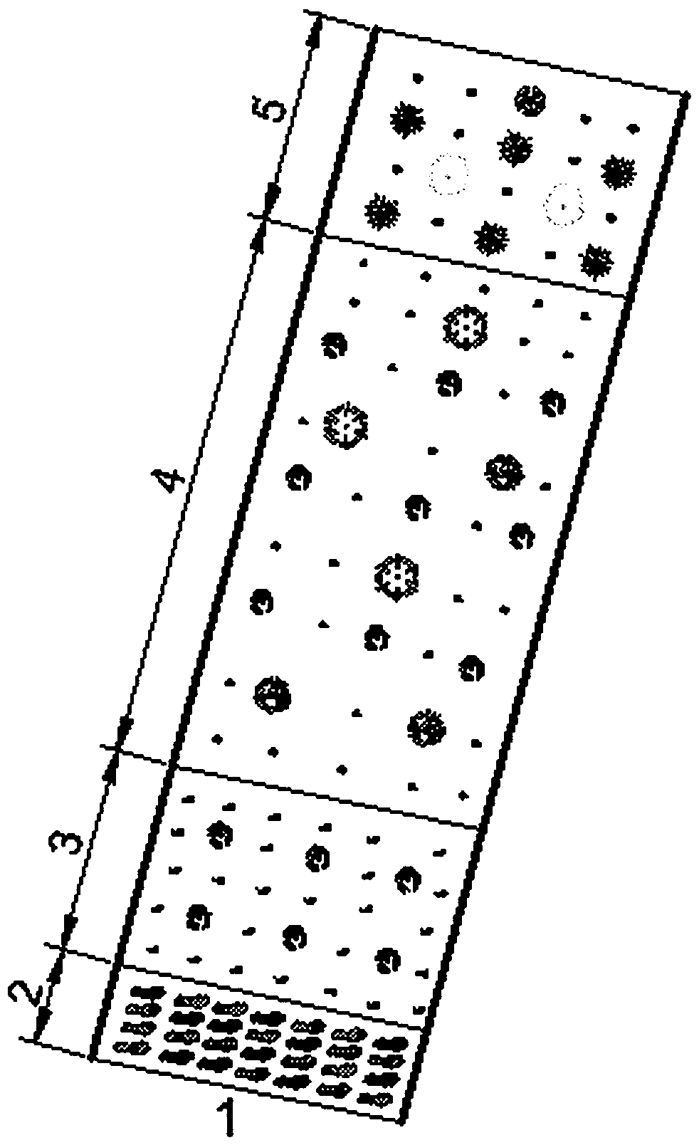 Near-natural riparian buffer zone for preventing and controlling non-point source pollution