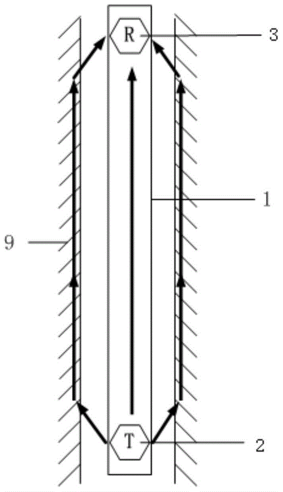 Drilling following type acoustic logging device
