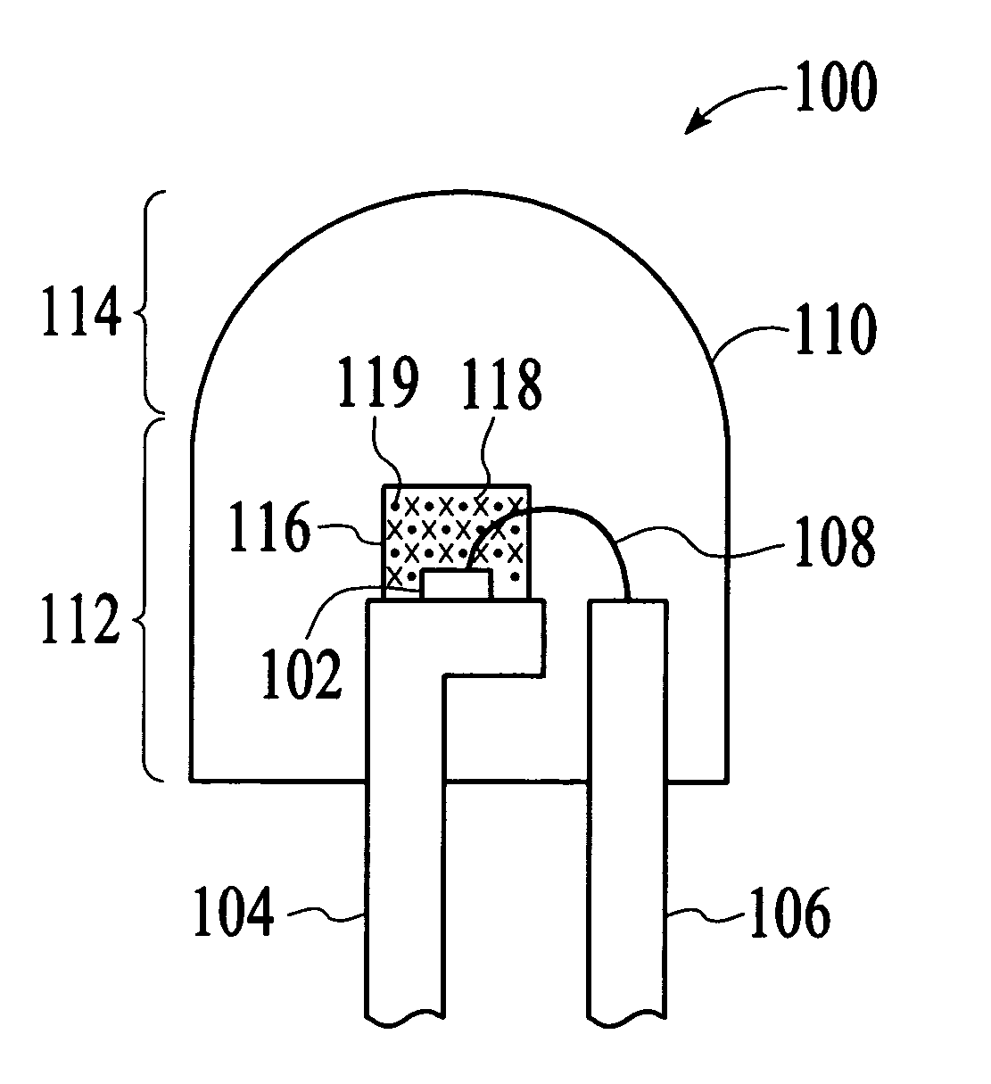Device and method for emitting output light using quantum dots and non-quantum fluorescent material