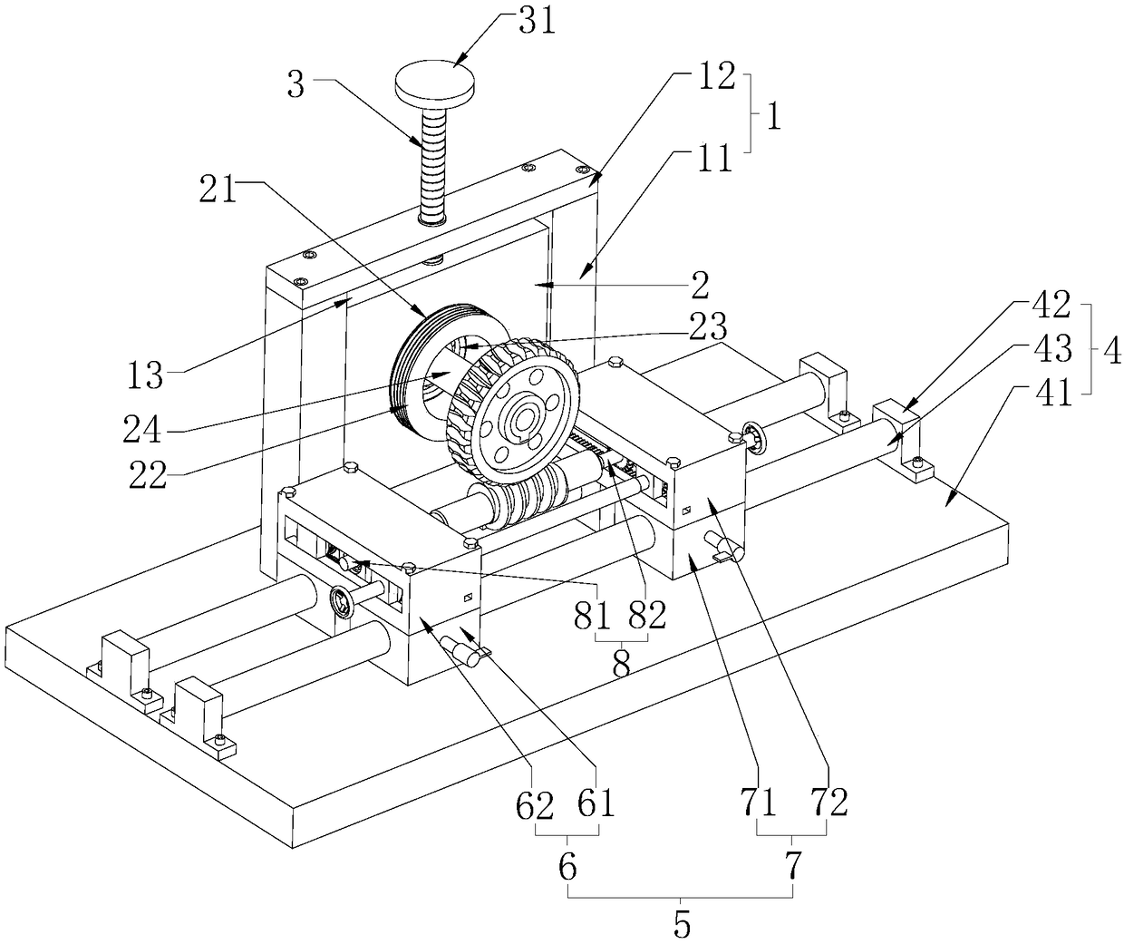 Worm gear and worm matching detection device