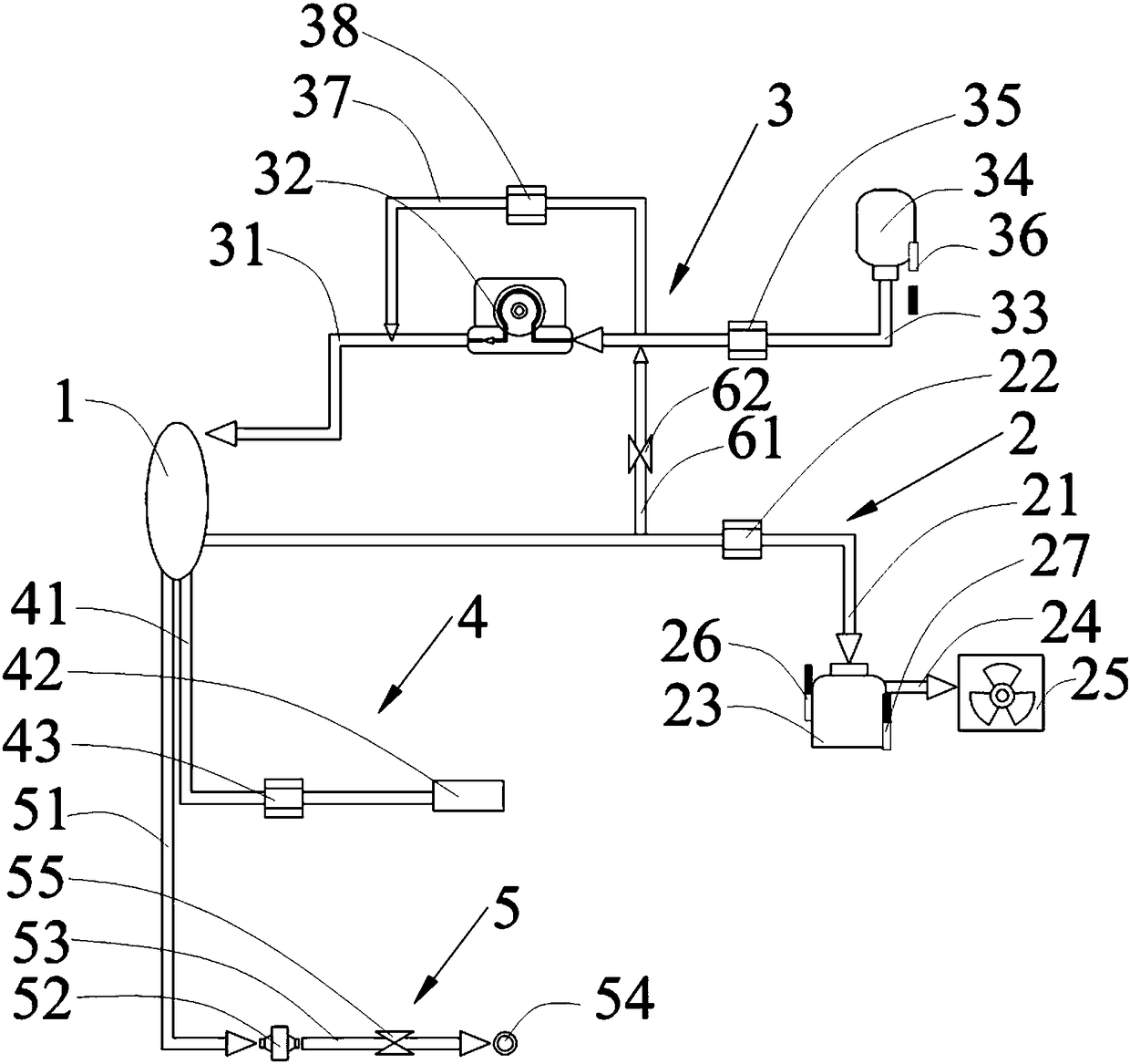 Self-circulating negative pressure drainage system