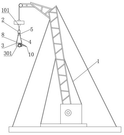 Hoisting device with multi-point balance control for offshore wind turbine installation