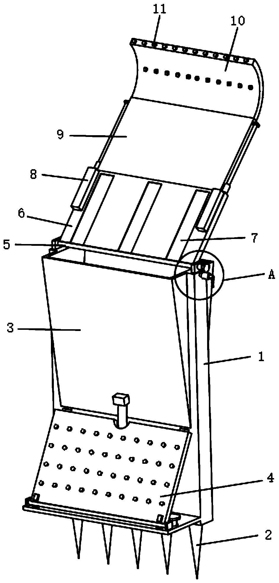 Courtyard protective enclosure wall based on steam pressurization driving for mountain forest fire protection