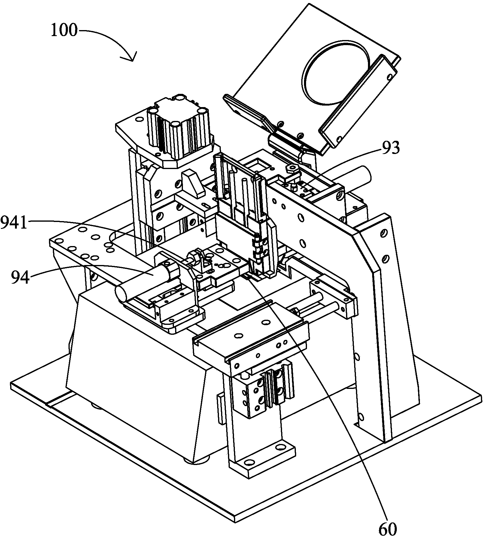 Cable weaving tin dipping device and method
