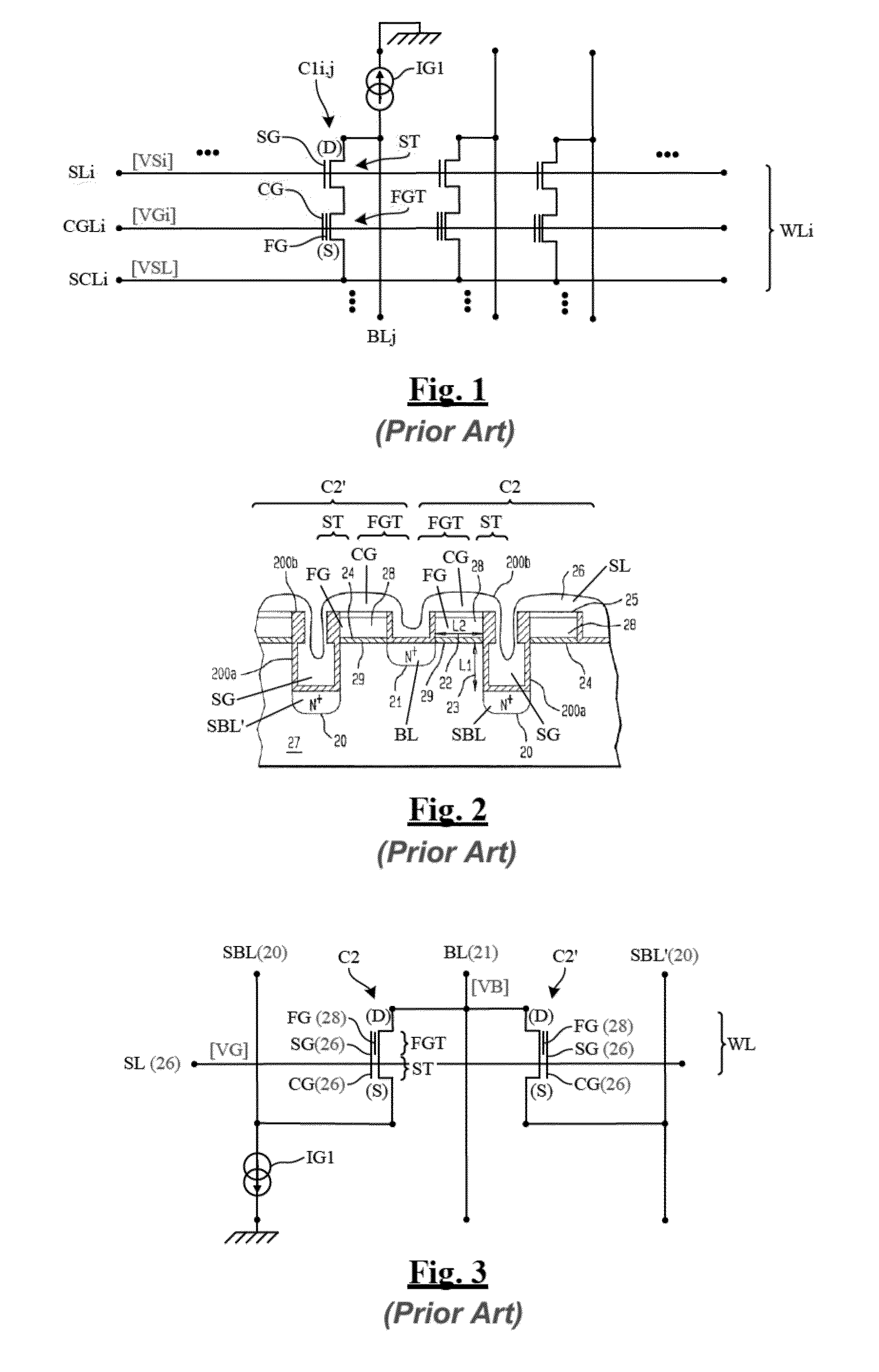Hot-carrier injection programmable memory and method of programming such a memory