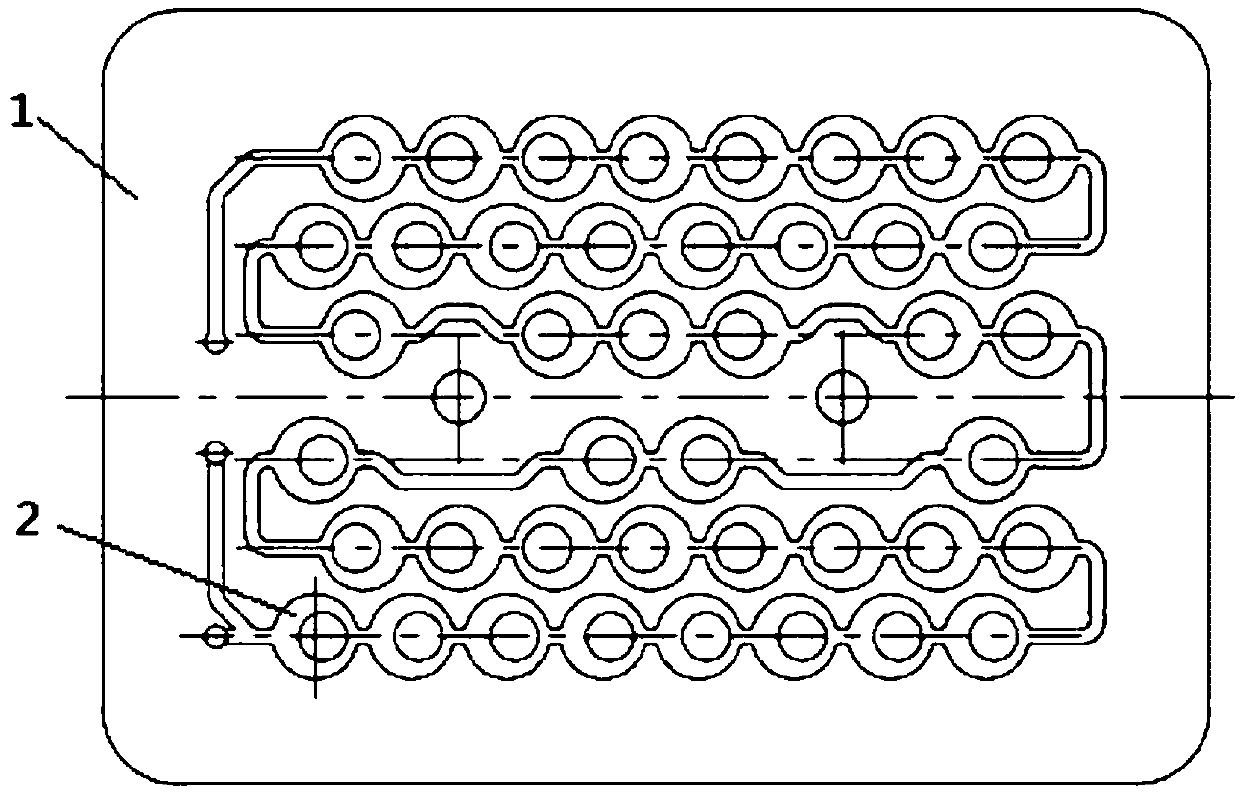 Reaction plate of microreactor of eccentric circle structure