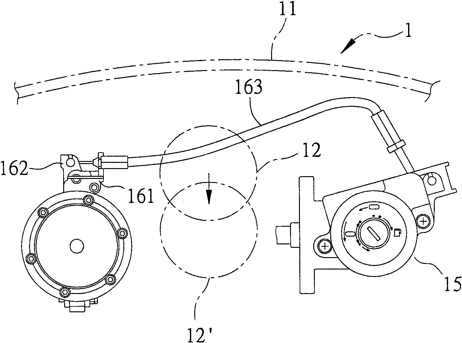 Spring-open type fuel tank lock