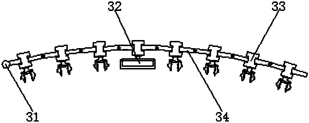 Tooth cleaning device for stomatological department