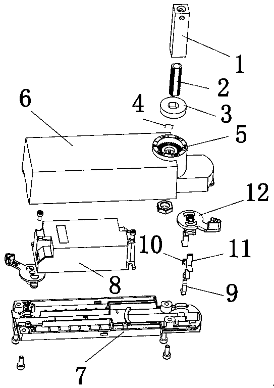 Novel guide rail lamp power supply box installation device