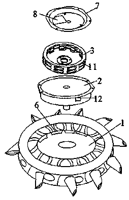 Seeding disc structure assembly and seeding device