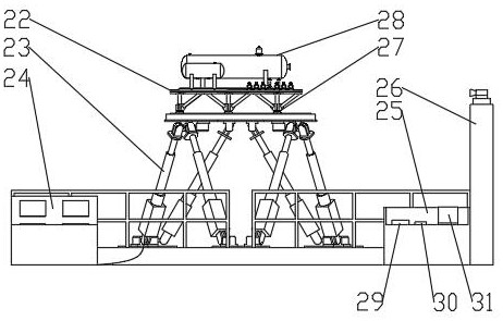 A model test method for fpso topside module simulating extreme sea conditions