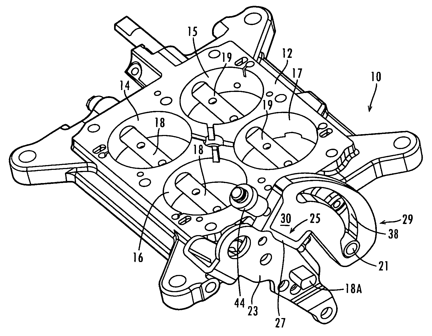 Carburetor valve control linkage