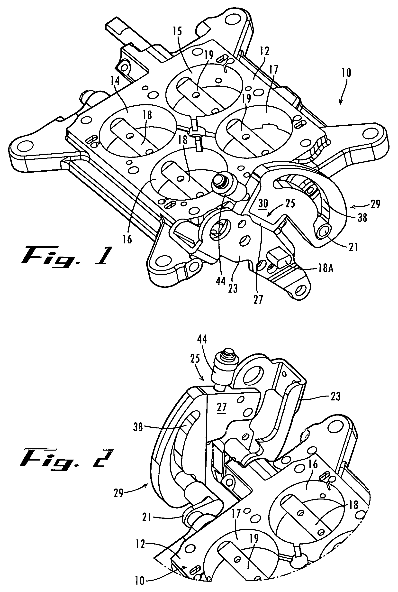 Carburetor valve control linkage