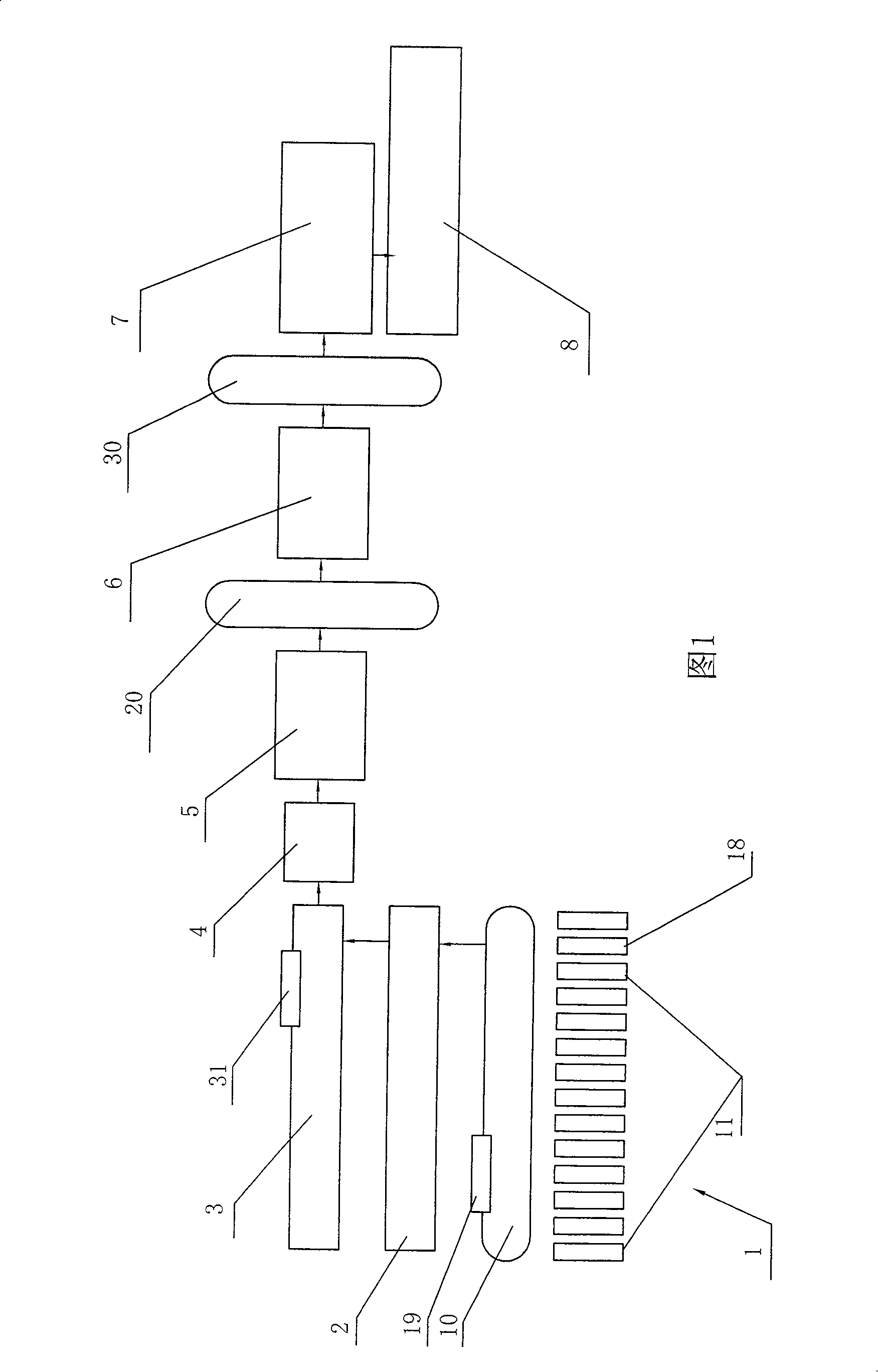 Device and method for continuously producing fluorescent tubes