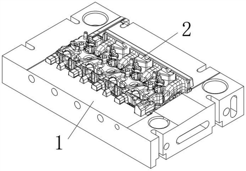 Sand mold of engine cylinder cover casting mold and manufacturing method thereof