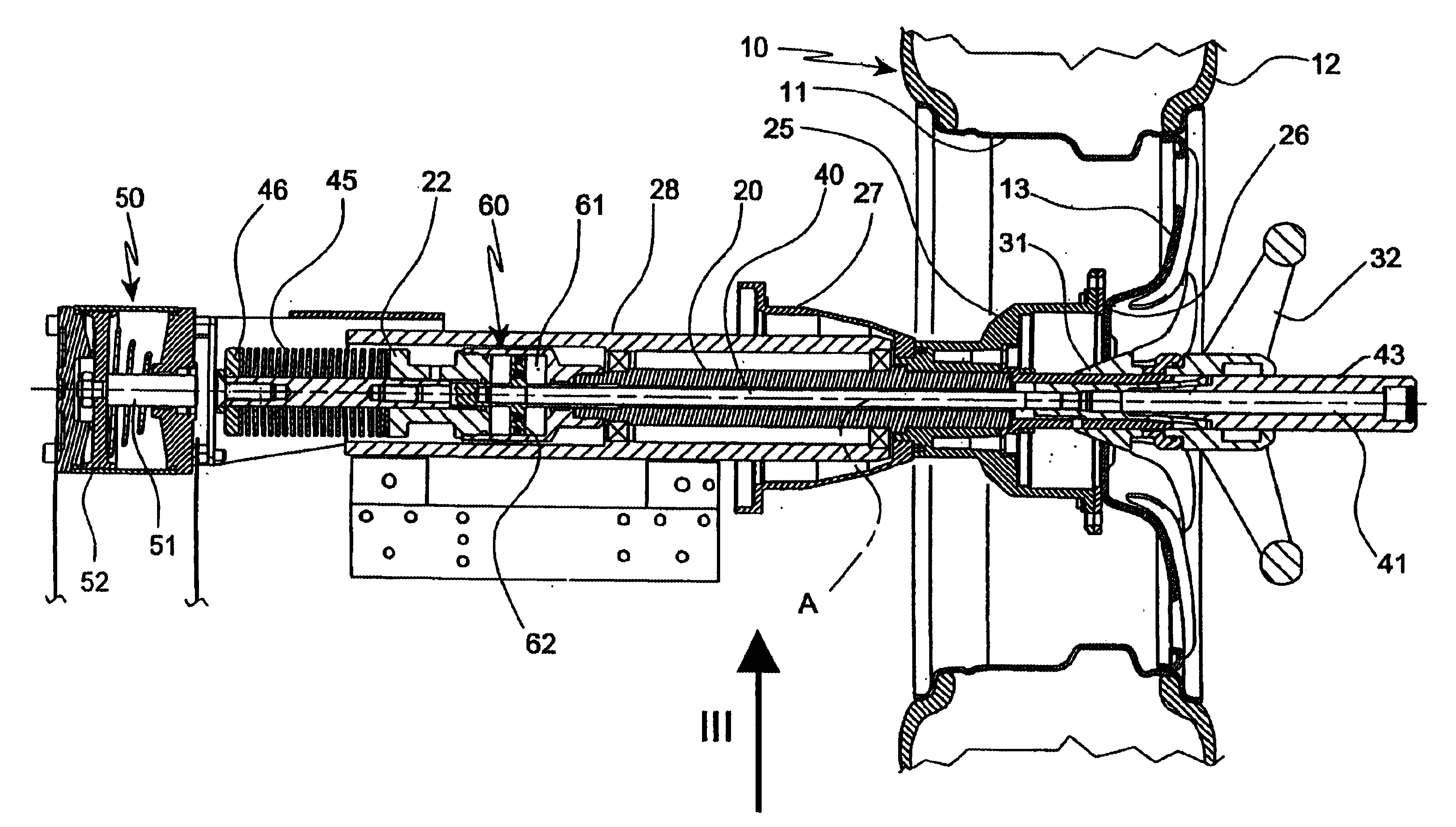 Locking and drive unit for a rotating body, in particular for motor vehicle wheels in a balancing machine