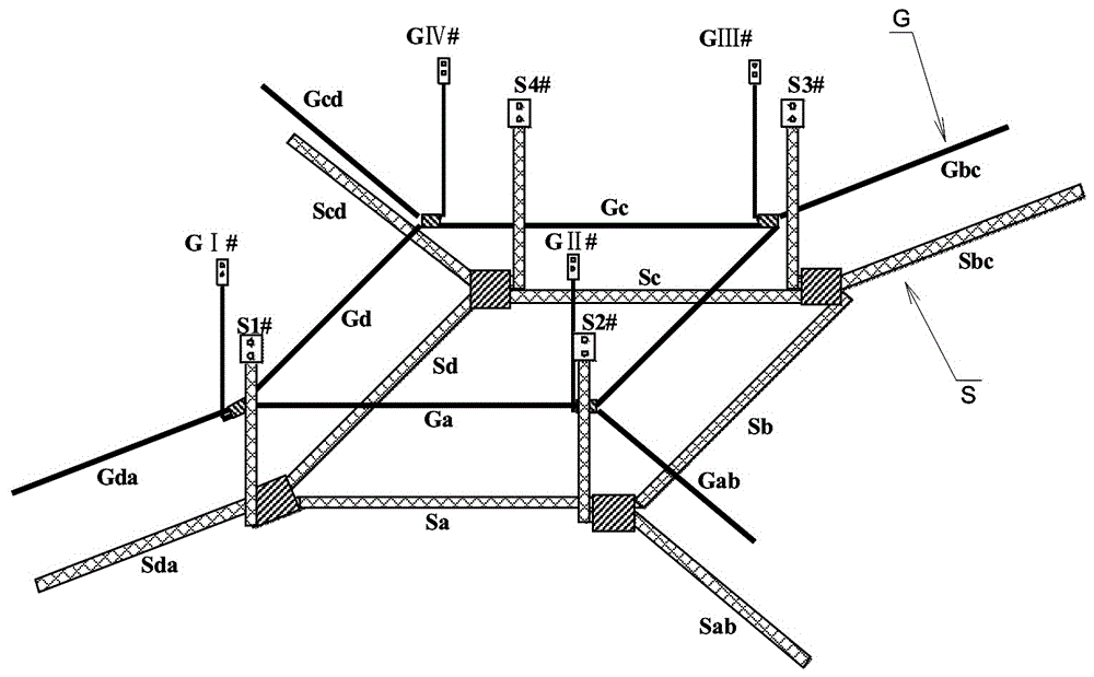 Combined grounding network of overhead power transmission line pole tower