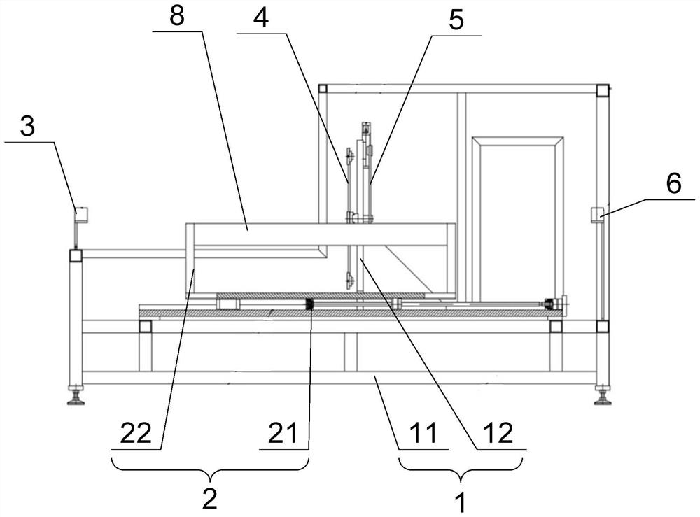 Square rod size measuring device and measuring method