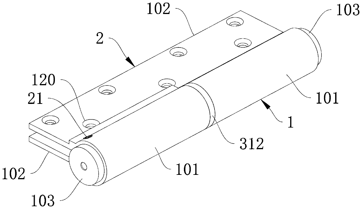 A two-way opening and closing hydraulic buffer hinge