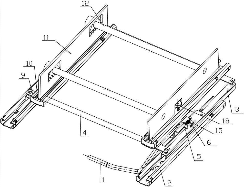 Automobile seat adjusting mechanism with function of automatically backwards moving once collision occurs