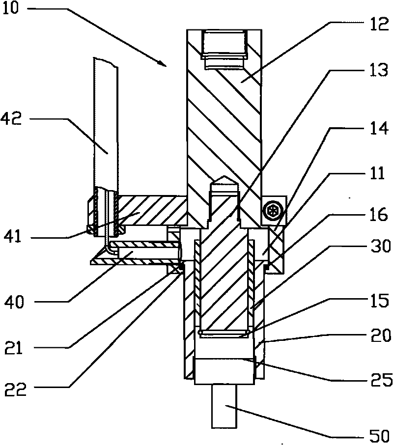 Upper die buffering mechanism of miniature stamping equipment