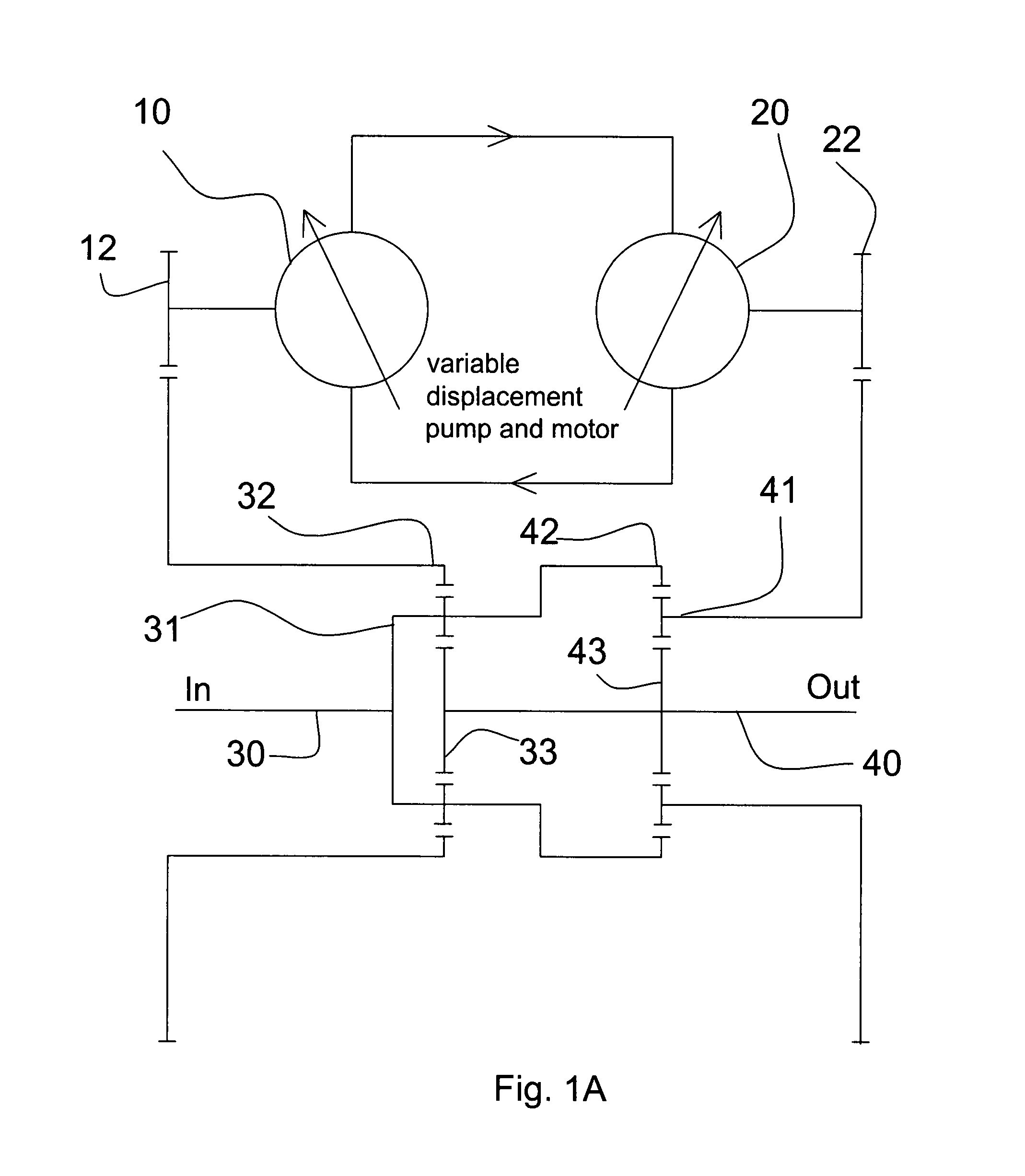 Infinitely variable gear transmission with parallel hydraulic ratio control