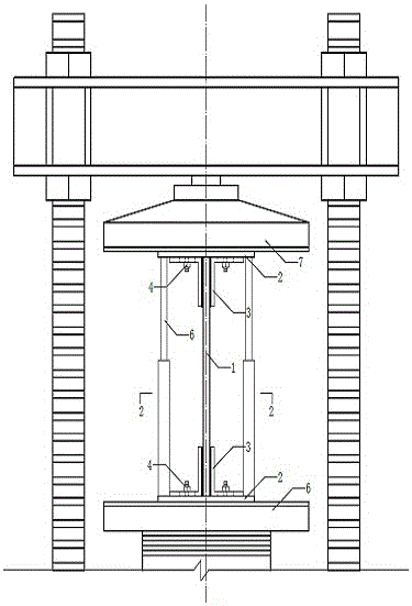 Experimental device for axial compression experiments of plates